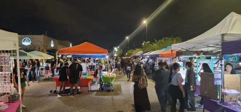 a group of people at a market