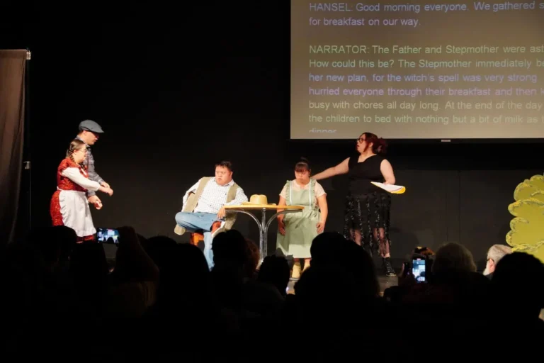 a group of people on a stage